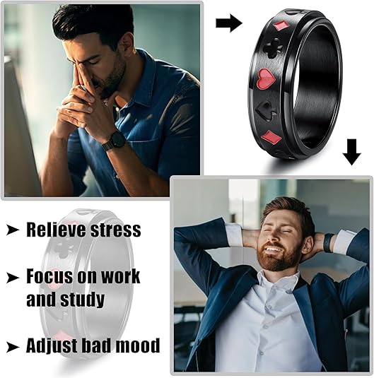 Fidget Rings for Men Women