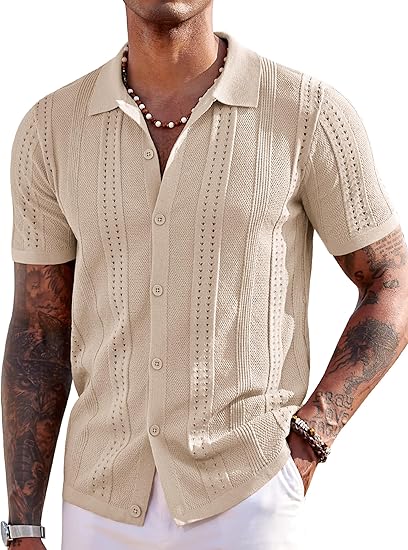 COOFANDY Men's Knit Shirts