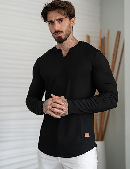 JMIERR Mens Long Sleeve Muscle