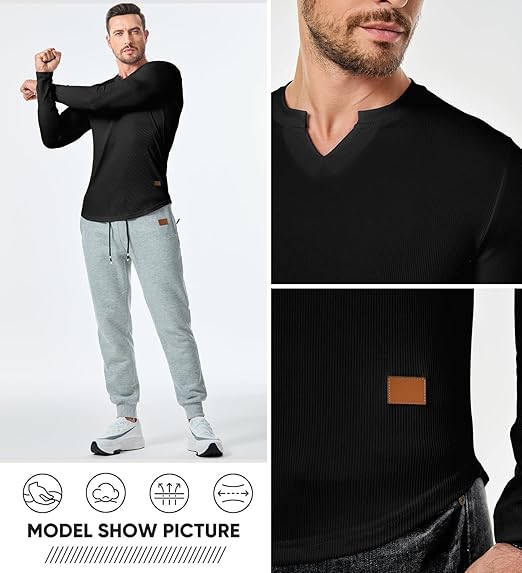 JMIERR Mens Long Sleeve Muscle