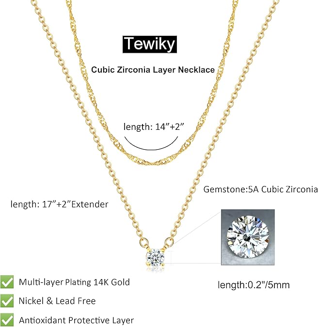 Tewiky Diamond Necklaces for Women