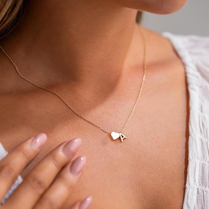 Turandoss Easter Basket Stuffers Dainty Heart Necklaces