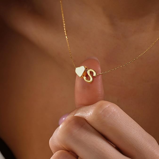 Turandoss Easter Basket Stuffers Dainty Heart Necklaces