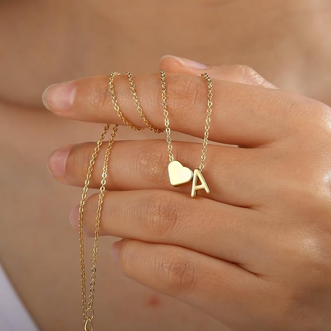 Turandoss Easter Basket Stuffers Dainty Heart Necklaces