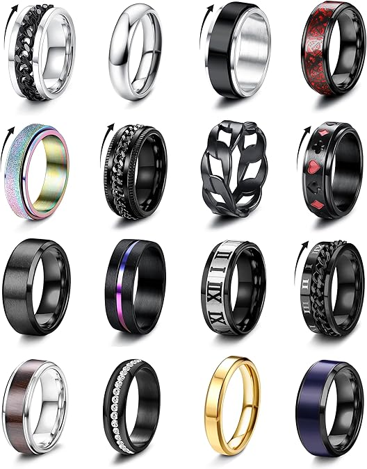 Fidget Rings for Men Women