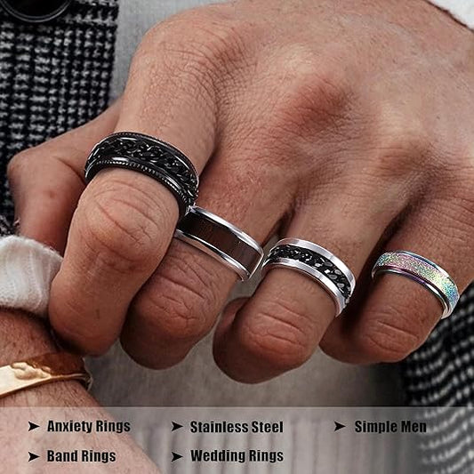 Fidget Rings for Men Women